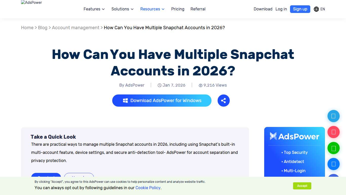 How Can You Have Multiple Snapchat Accounts in 2026? AdsPower